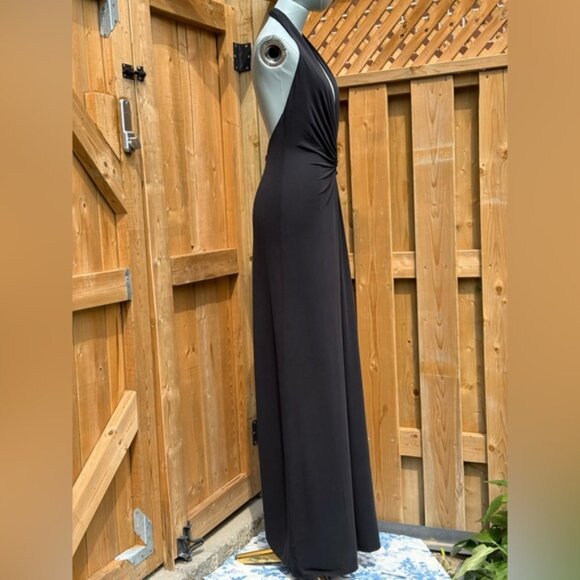 🆕 MISHA COLLECTION 🧿 NWOT The Devon Maxi Dress, Black Cupro-Jersey, Sz M US6 - Picture 6 of 15